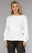 Witte Loose Fit Gehaakte Trui
