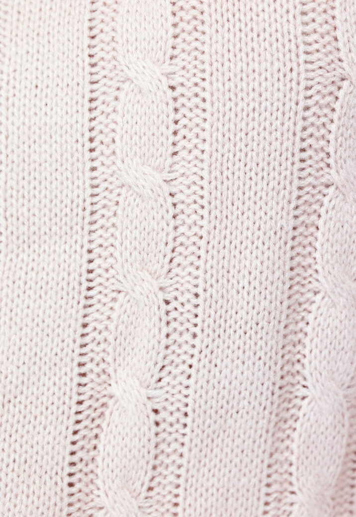 Oudroze Kabeltrui met Omgeslagen Col
