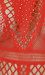 Rode Fishnet Bodysuit met Glitters