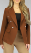 Bruine Button Blazer