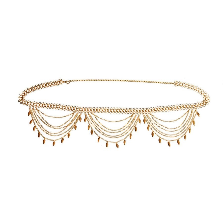 Gouden Layered Heupriem met Bedeltjes