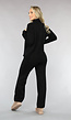 Zwarte Gebreide Two Piece met Col