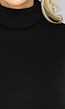 Zwarte Gebreide Two Piece met Col