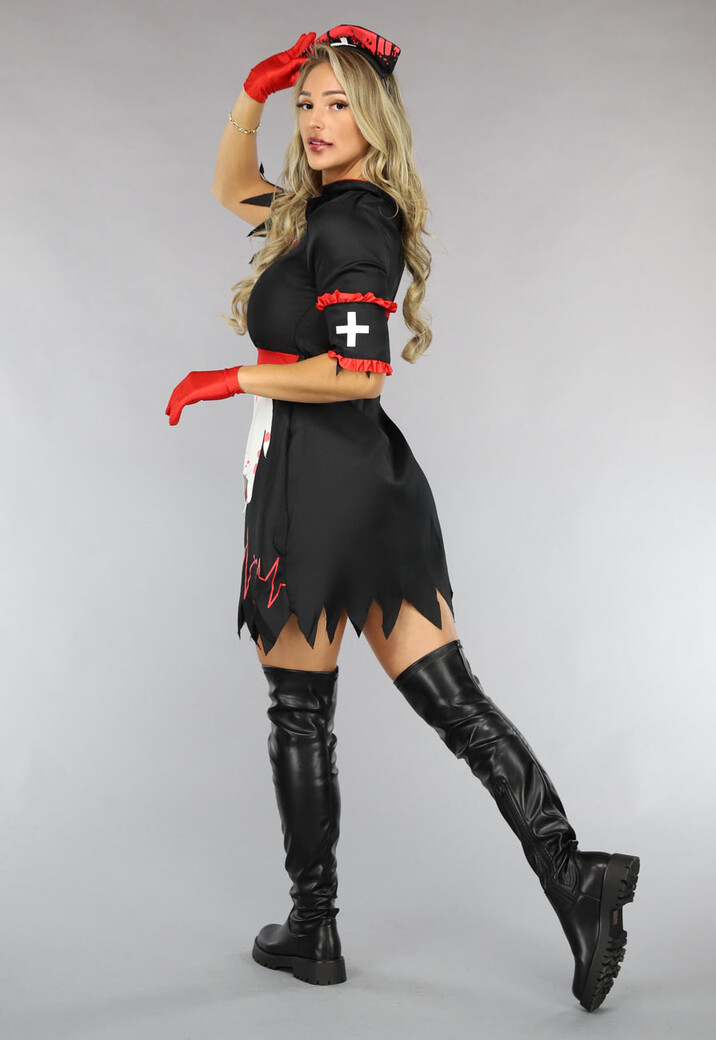 Zwart Bebloed Zusters Kostuum met Accessoires