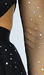 Zwarte Glitter Skater Jurk met Cutouts