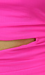 Fuchsia One Sleeve Bodycon Jurk met Cutouts