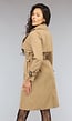 Camel Trenchcoat met Knopen en Tailleband