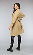 Camel Trenchcoat met Zakken en Tailleband