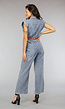 Mouwloze Denim Jumpsuit met Riem