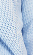 Babyblauwe Gebreide Trui met Geplooid Detail