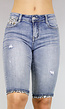 Skinny Jeans Bermuda met Luipaard Print