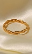 Stainless Gouden Twist Ring