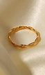 Stainless Gouden Twist Ring