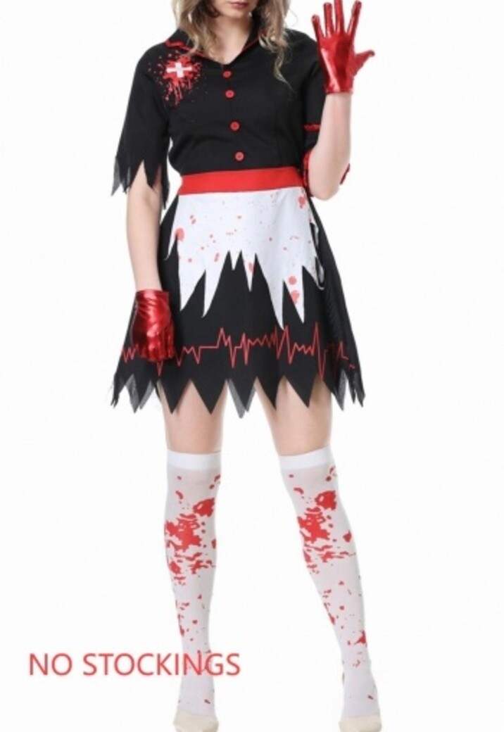 Zwart Bebloed Zusters Kostuum met Accessoires