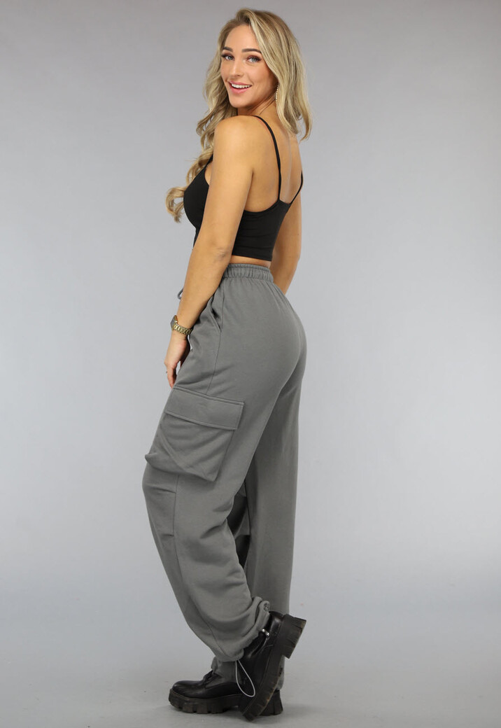 Antraciet Cargo Joggingbroek met Zakken