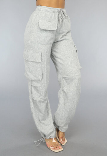 NEW0111 Grijze Utility Jogger met Zakken