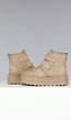 Stevige Boots met Klittenbandsluiting in Taupe