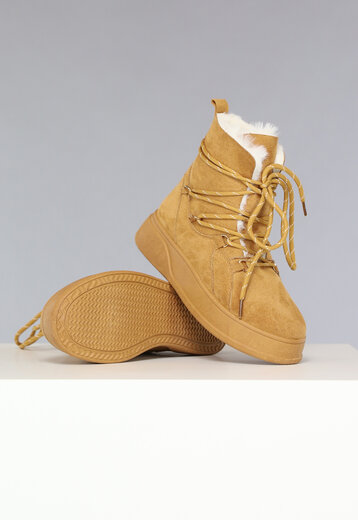 OP=OP.14.AV Camel Winterlaarzen met Sneaker Look