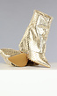 Gouden Overslag Boots met Fishnet Strass