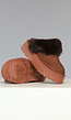 Bruine Plateau Pantoffels met Imitatiebont