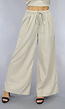Wide Leg Linnenlook Broek