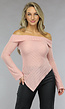 Roze See Through Off Shoulder Top