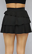 Zwart Gelaagd Sport Rokje met Ingewerkt Broekje