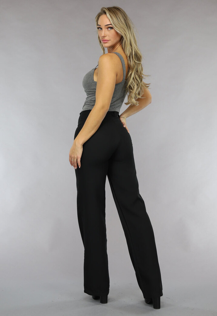 Grijze Stretch Top met Overslag en Push Up