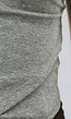 Grijze Stretch Top met Overslag en Push Up