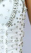 Witte Voorgevormde Glitter Top met Korset Look