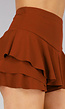 Roestbruine Ruffle Skort