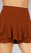 Roestbruine Ruffle Skort