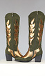 Groene Cowboy Laarzen met Bronzen Opdruk
