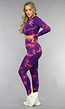 2-Delige Paarse Sportset met Print