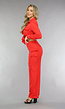Wide Leg Cargo Two Piece in Rood
