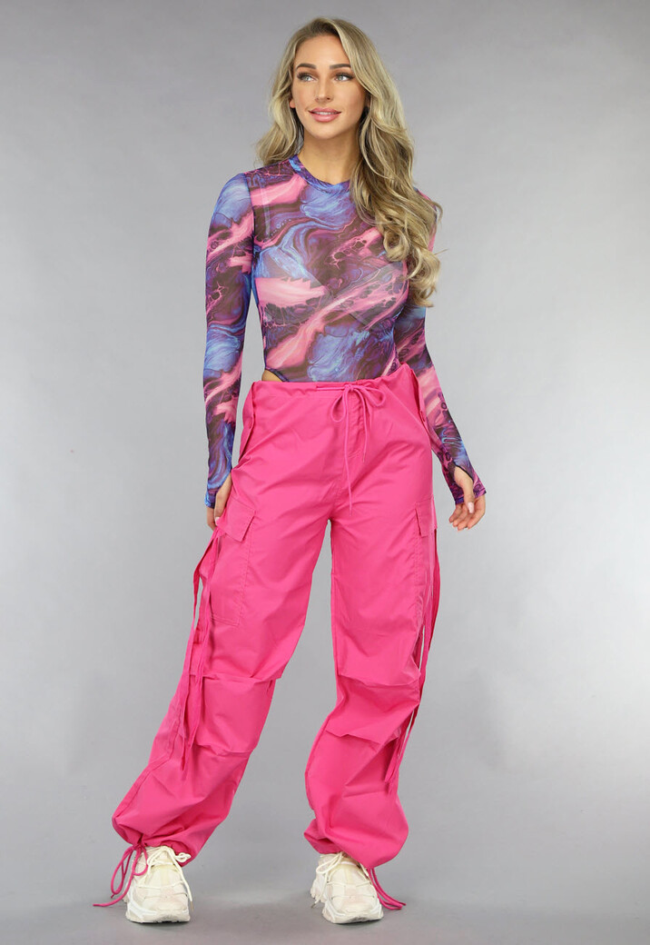 Roze Parachute Utility Broek