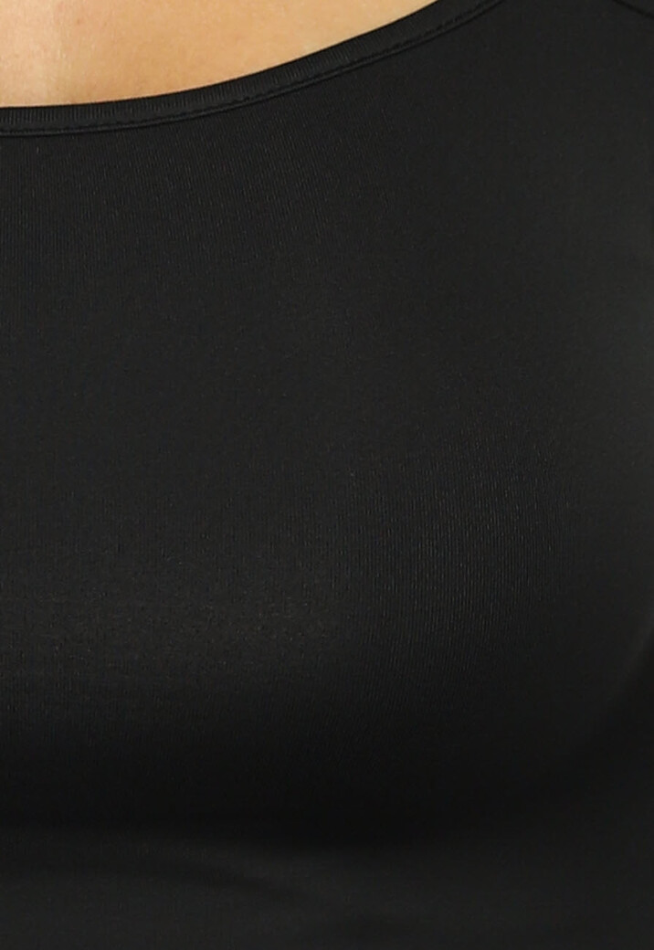 Basic Zwarte Longsleeve Bodycon Jurk