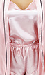 Roze Satijnen 3-Piece Pyjama met Kimono