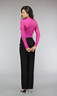 Longsleeve Fuchsia Mesh Korset Top met Cutouts