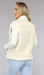 Beige Suèdelook Bodywarmer met Teddy