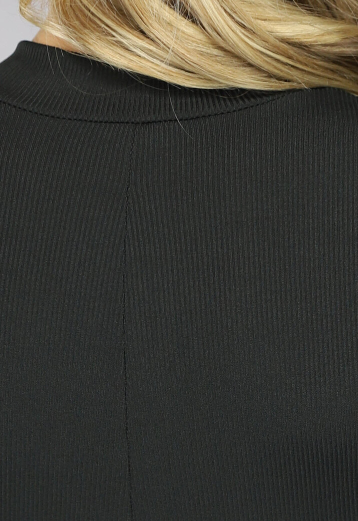 Zwarte Stretch Jumpsuit met Cut Out