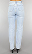 Straight Leg Jeans met Enkele Kniescheur