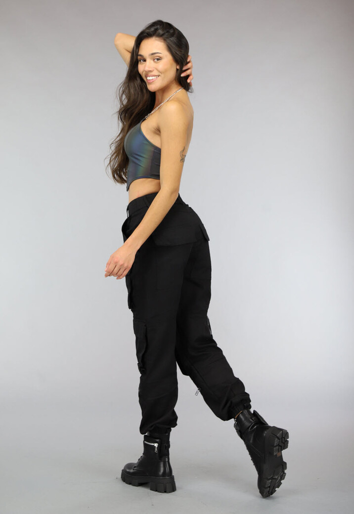 Reflecterende Halter Top met Ketting