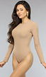 Gladde Longesleeve Nude Bodysuit