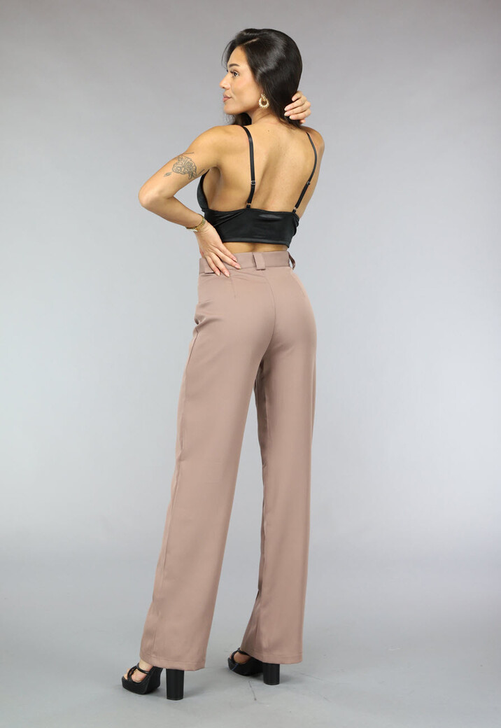 Zwarte Satin Look Crop Top met Spaghettibandjes