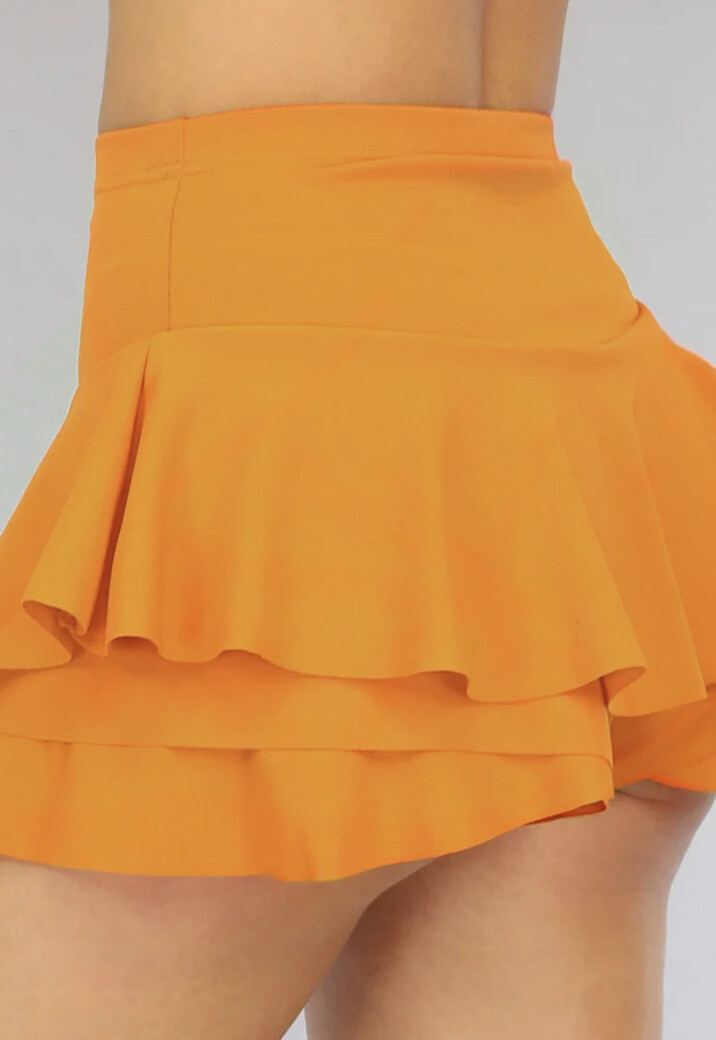 Lichtoranje Ruffle Skort