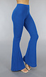 Zachte Blauwe Grove Rib Flair Broek