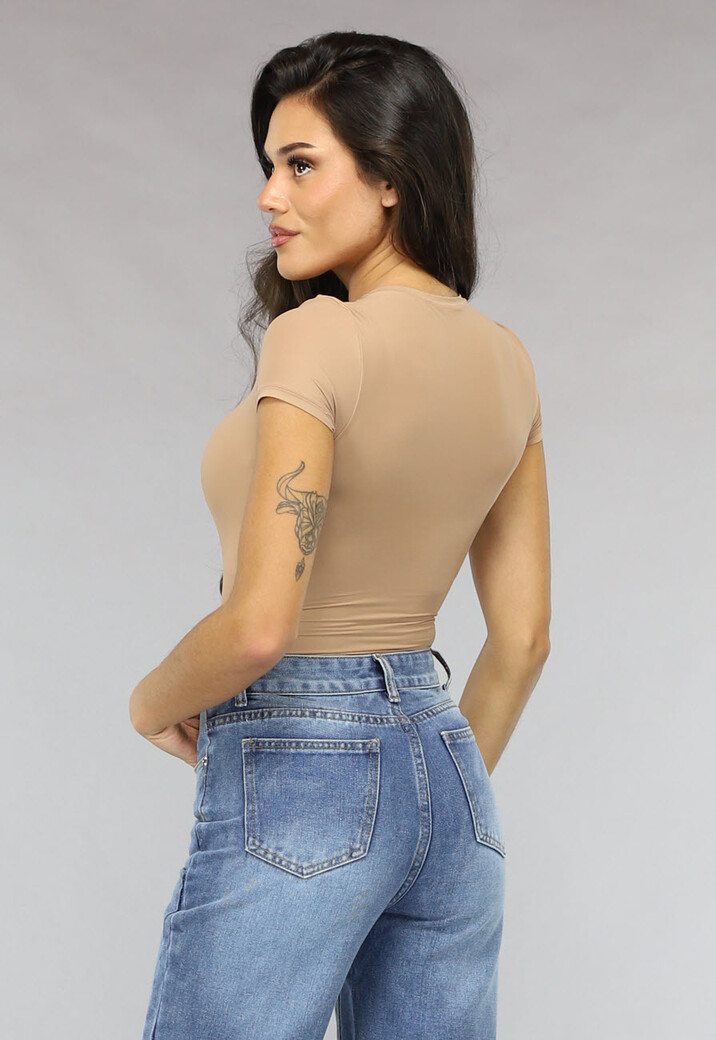 Camel Stretch Body met Korte Mouwen