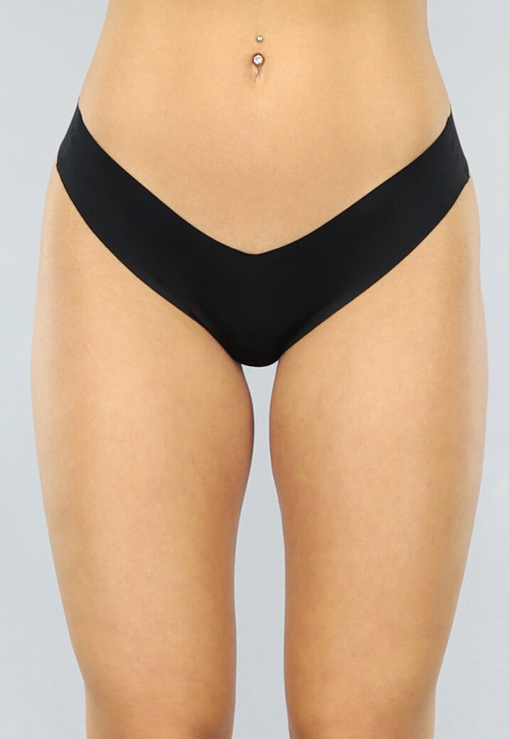 Zwarte Naadloze Cheecky String