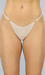 Beige Naadloze String met Hart Details